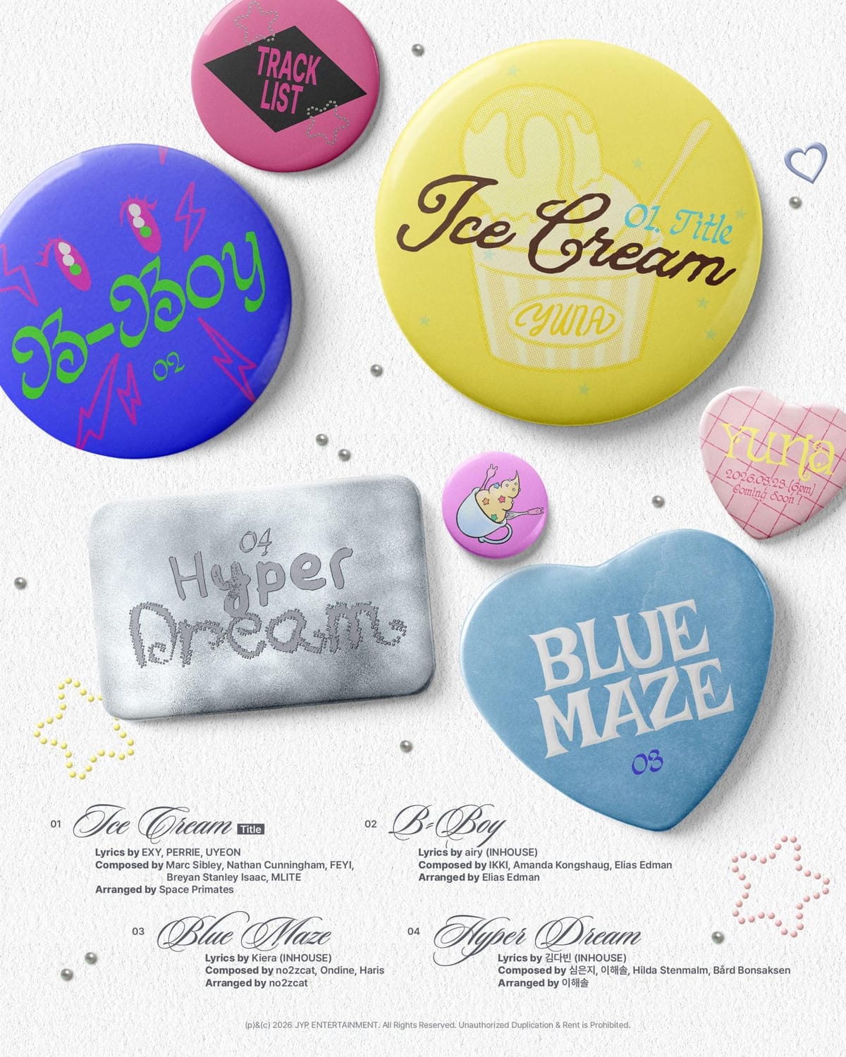 ITZY 유나, 솔로 데뷔 싱글 'Ice Cream' 3월 23일 공개